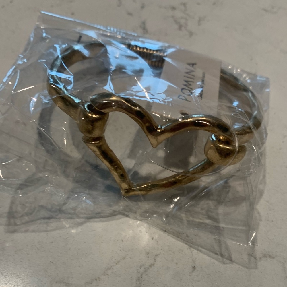 Pomina Gold Heart Bracelet New With Tags